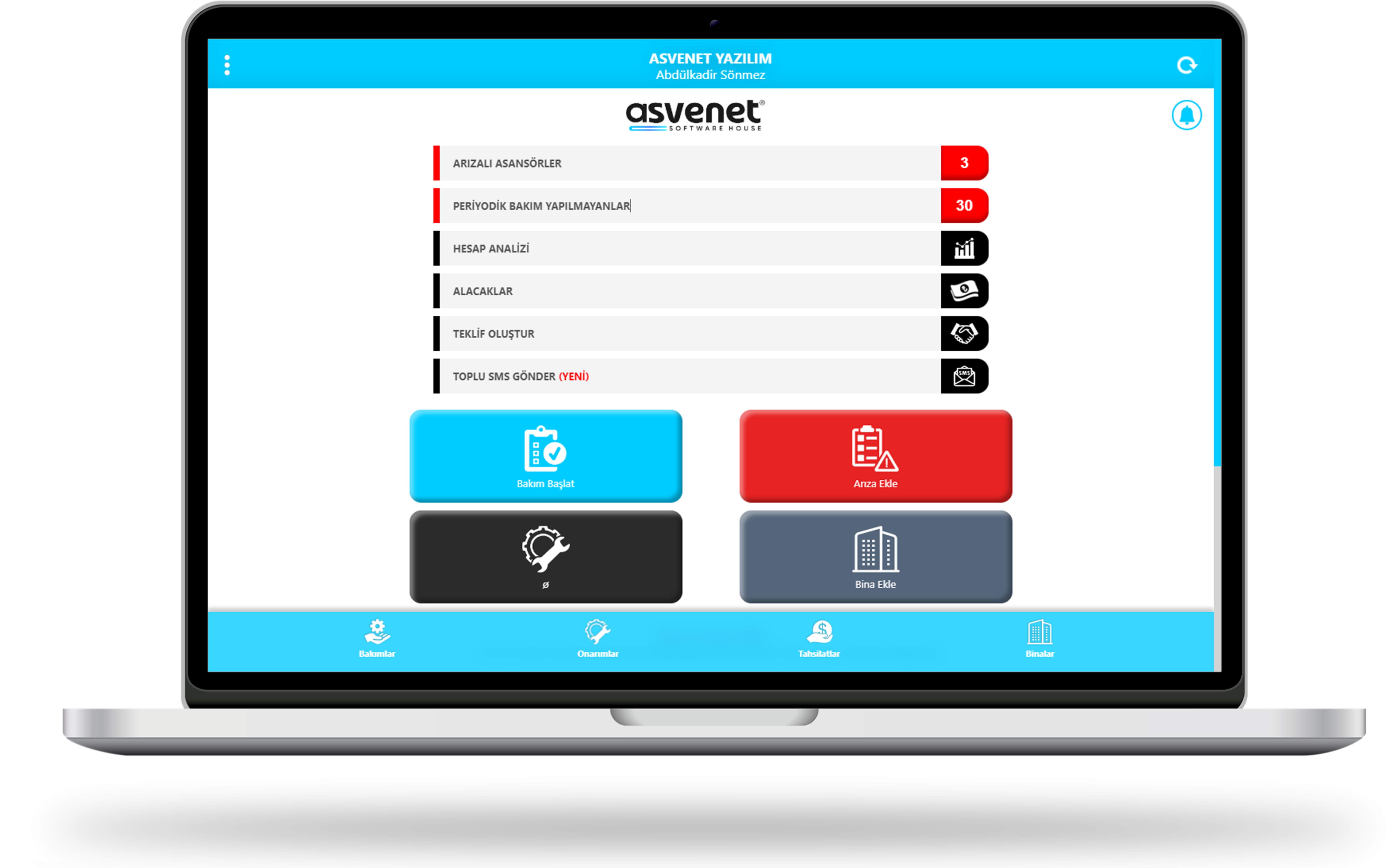 ASBAKIM Laptop Ekranı